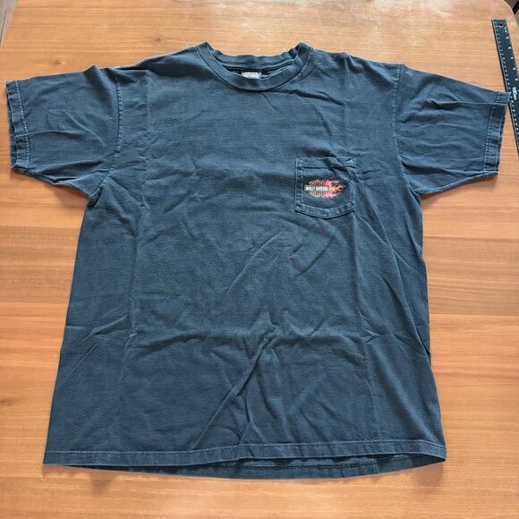 Vintage Harley Davidson Flame Pocket Denali Alaska T-Shirt Men's XL/2XL - Picture 1 of 8
